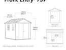 Keter 7.5’x9′ Newton Plus Front Entry Plastic Shed – Dark Grey-oakleysgardenmachine- Free shipping