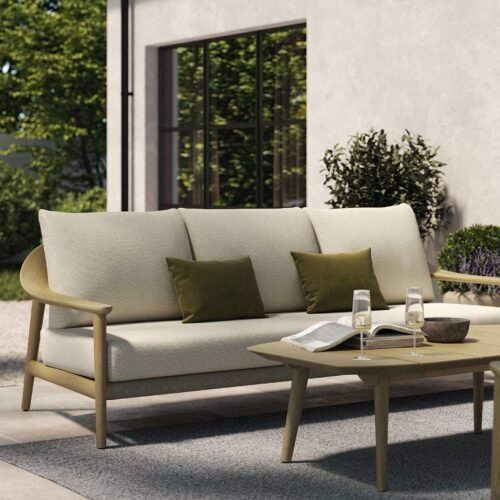 N1 Three Seater Sofa Light Teak - Image 2