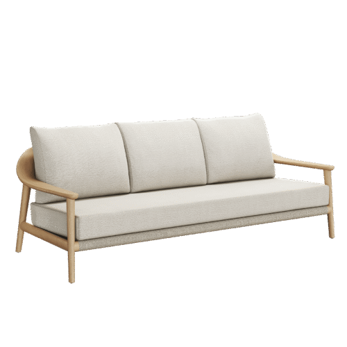 N1 Three Seater Sofa Light Teak - Image 4